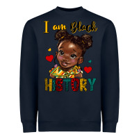Navy i am black history Heavyweight Sweatshirt - HRA Design Shop