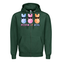 Sports Green peepin it real easter glitter Zipper Hoodie - MaliasSmallBusiness