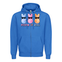 True Royal peepin it real easter glitter Zipper Hoodie - MaliasSmallBusiness