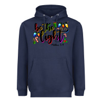 Navy be the light matthew 5 14 Heavyweight Hoodie - MaliasSmallBusiness