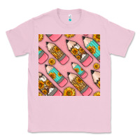 Bubblegum Pink western pencil seamless pattern Classic Tee - BundleAndBundleShop