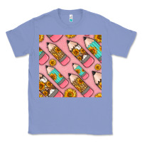 Colony Blue western pencil seamless pattern Classic Tee - BundleAndBundleShop