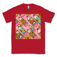 Red western pencil seamless pattern Classic Tee - BundleAndBundleShop