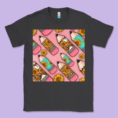Western Pencil Seamless Pattern Classic Tee Designed By Bundleandbundleshop