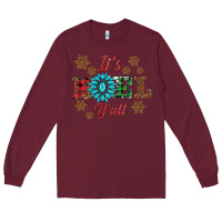 Burgundy it's noel y'all Long Sleeve Tee - AdoDesignShop