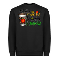 Black coffee gives me teacher powers Heavyweight Sweatshirt - CowhideDigitalArt