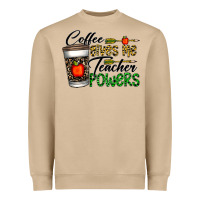 Mushroom coffee gives me teacher powers Heavyweight Sweatshirt - CowhideDigitalArt