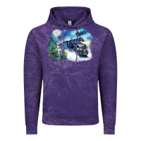 Cloud Purple polar express winter Vintage Hoodie - FaDigitalArtStudio