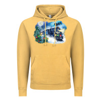 Vintage Mustard polar express winter Vintage Hoodie - FaDigitalArtStudio