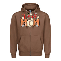 Chestnut t ball mom Zipper Hoodie - MaliasSmallBusiness