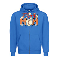 True Royal t ball mom Zipper Hoodie - MaliasSmallBusiness