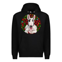 Black Christmas Bull Terrier Premium Hoodie - RanaPortraitStore