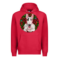 Cardinal Christmas Bull Terrier Premium Hoodie - RanaPortraitStore