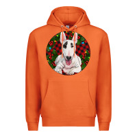 Carrot Christmas Bull Terrier Premium Hoodie - RanaPortraitStore