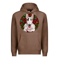 Chestnut Christmas Bull Terrier Premium Hoodie - RanaPortraitStore