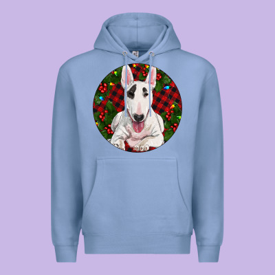 Christmas Bull Terrier Premium Hoodie Designed By Ranaportraitstore