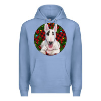 Colony Blue Christmas Bull Terrier Premium Hoodie - RanaPortraitStore