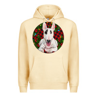 Pina Colada Christmas Bull Terrier Premium Hoodie - RanaPortraitStore