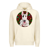 Sandshell Christmas Bull Terrier Premium Hoodie - RanaPortraitStore
