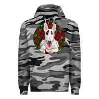 Slate Camo Christmas Bull Terrier Premium Hoodie - RanaPortraitStore