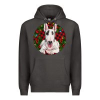 Smoke Christmas Bull Terrier Premium Hoodie - RanaPortraitStore