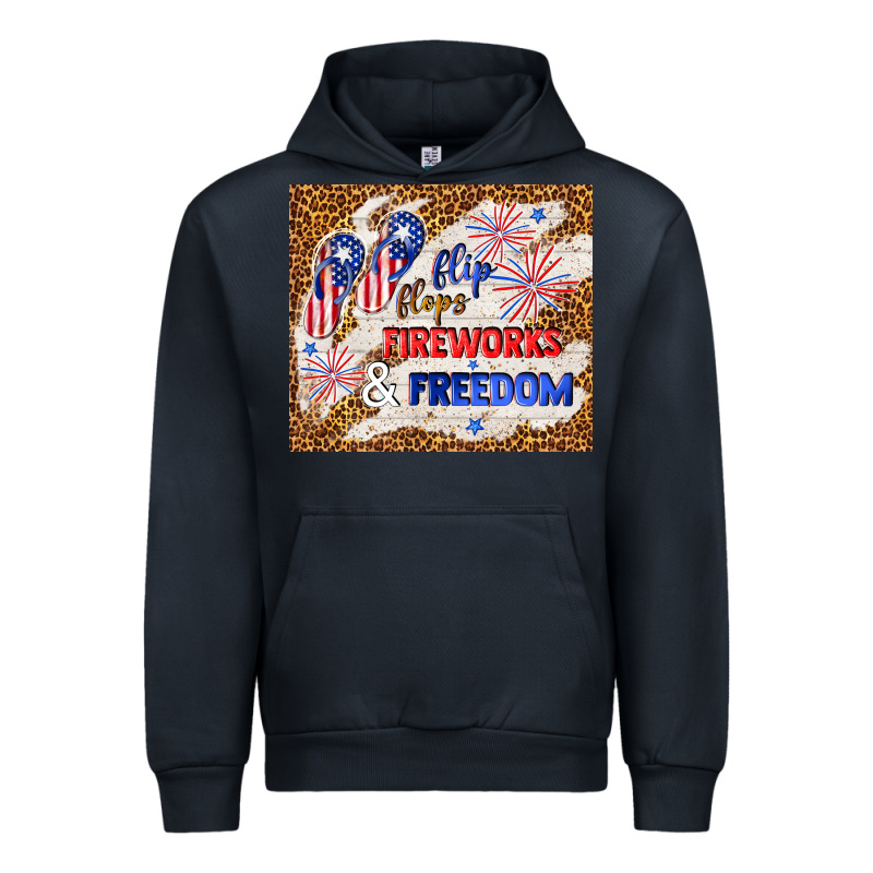 Flip Flops Fireworks & Freedom 4th Of July Urban Hoodie by TumblerDesignByShophia | Teevron