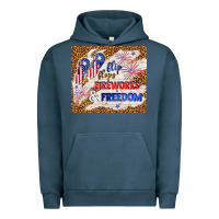 Pigment Midnight Navy flip flops fireworks & freedom 4th of july Urban Hoodie - TumblerDesignByShophia