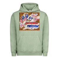 Pigment Oil Green flip flops fireworks & freedom 4th of july Urban Hoodie - TumblerDesignByShophia