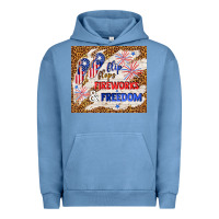 Pigment Pebble Blue flip flops fireworks & freedom 4th of july Urban Hoodie - TumblerDesignByShophia
