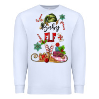 White baby elf Premium Sweatshirt - MaliasSmallBusiness