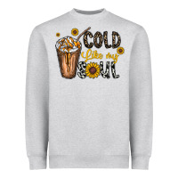 Heather Grey cold like my soul Heavyweight Sweatshirt - CowhideDigitalArt