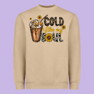 Cold Like My Soul Heavyweight Sweatshirt Designed By Cowhidedigitalart