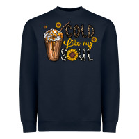 Navy cold like my soul Heavyweight Sweatshirt - CowhideDigitalArt