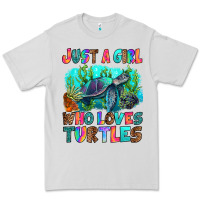 Dove Grey just a girl who loves turtles Premium Tee - RanaPortraitStore