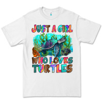 White just a girl who loves turtles Premium Tee - RanaPortraitStore