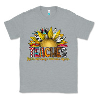 Heather Grey Teacher Classic Tee - CowhideDigitalArt