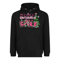 Black all i want for is a care Heavyweight Hoodie - MaliasSmallBusiness