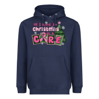 Navy all i want for is a care Heavyweight Hoodie - MaliasSmallBusiness