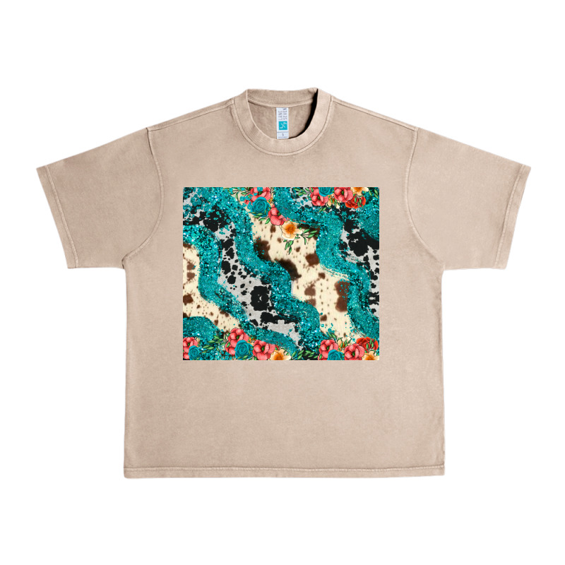Turquoise Glitter Cowhide Urban Heavy Tee by JahusDesignShop | Teevron