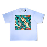 Grape Ice turquoise glitter cowhide Urban Heavy Tee - JahusDesignShop