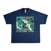 Navy turquoise glitter cowhide Urban Heavy Tee - JahusDesignShop