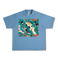 Pebble Blue turquoise glitter cowhide Urban Heavy Tee - JahusDesignShop