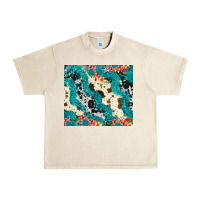 Sandshell turquoise glitter cowhide Urban Heavy Tee - JahusDesignShop