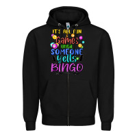 Black bingo Zipper Hoodie - MaliasSmallBusiness