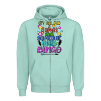Seafoam bingo Zipper Hoodie - MaliasSmallBusiness