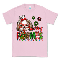 Bubblegum Pink merry pawmas christmas shih tzu Classic Tee - Jasminsmagicworld