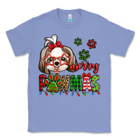 Colony Blue merry pawmas christmas shih tzu Classic Tee - Jasminsmagicworld