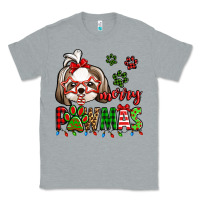 Heather Grey merry pawmas christmas shih tzu Classic Tee - Jasminsmagicworld