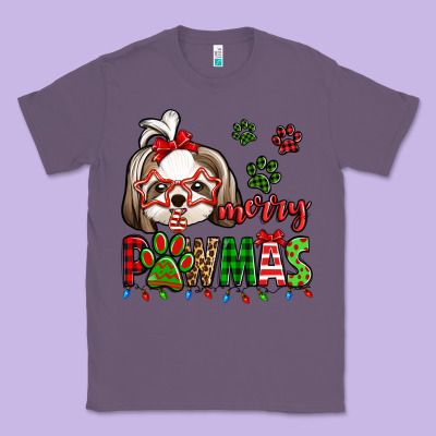Merry Pawmas Christmas Shih Tzu Classic Tee Designed By Jasminsmagicworld