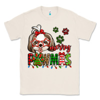Natural merry pawmas christmas shih tzu Classic Tee - Jasminsmagicworld